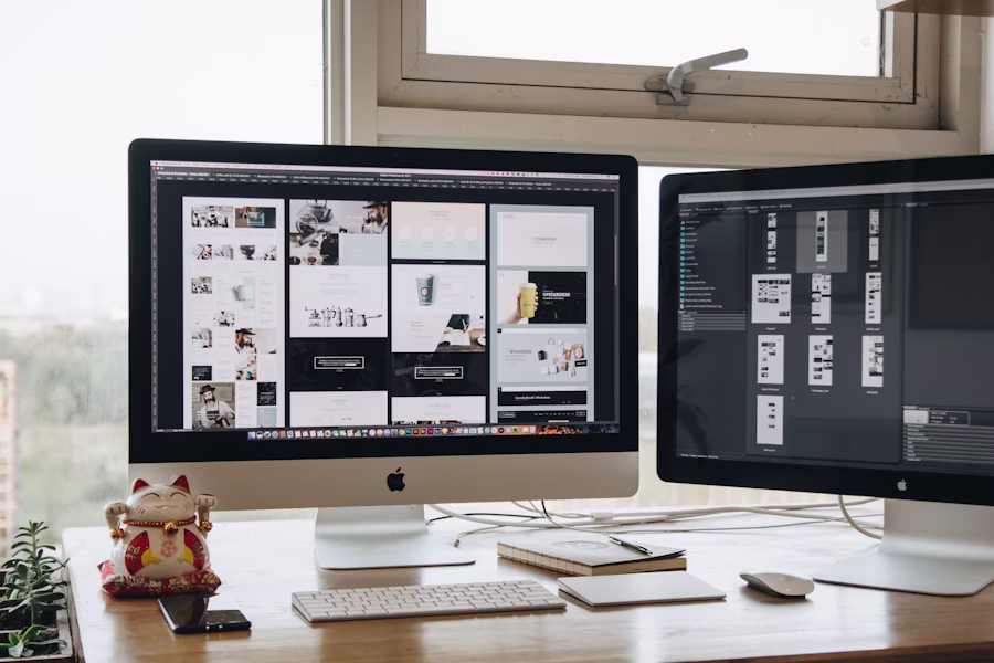 Espacio de trabajo de diseño y desarrollo web en Keratek Studio